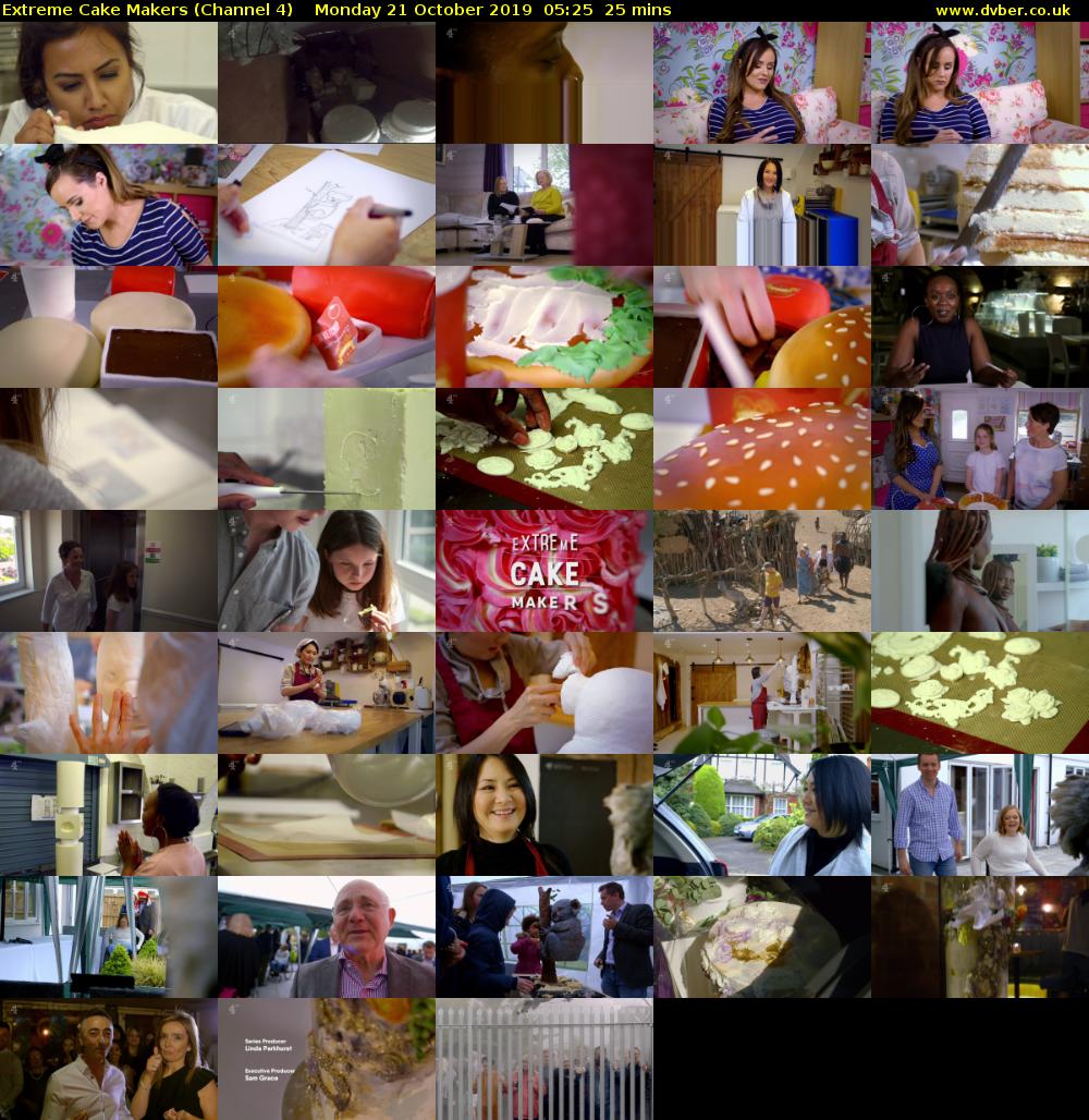Extreme Cake Makers (Channel 4) Monday 21 October 2019 05:25 - 05:50