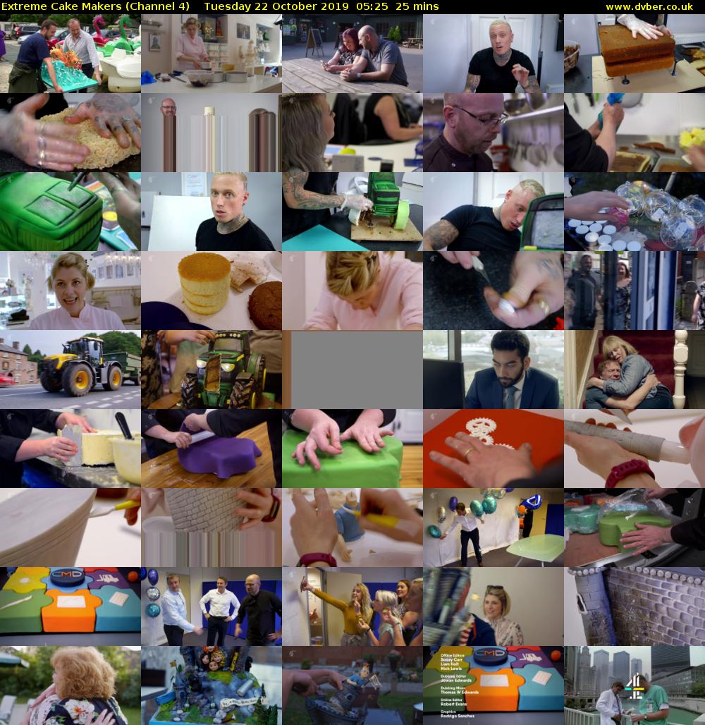 Extreme Cake Makers (Channel 4) Tuesday 22 October 2019 05:25 - 05:50