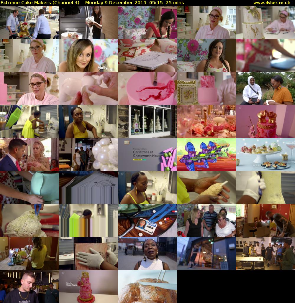 Extreme Cake Makers (Channel 4) Monday 9 December 2019 05:15 - 05:40