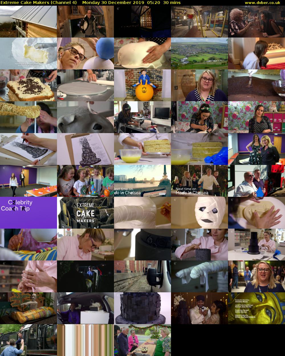 Extreme Cake Makers (Channel 4) Monday 30 December 2019 05:20 - 05:50
