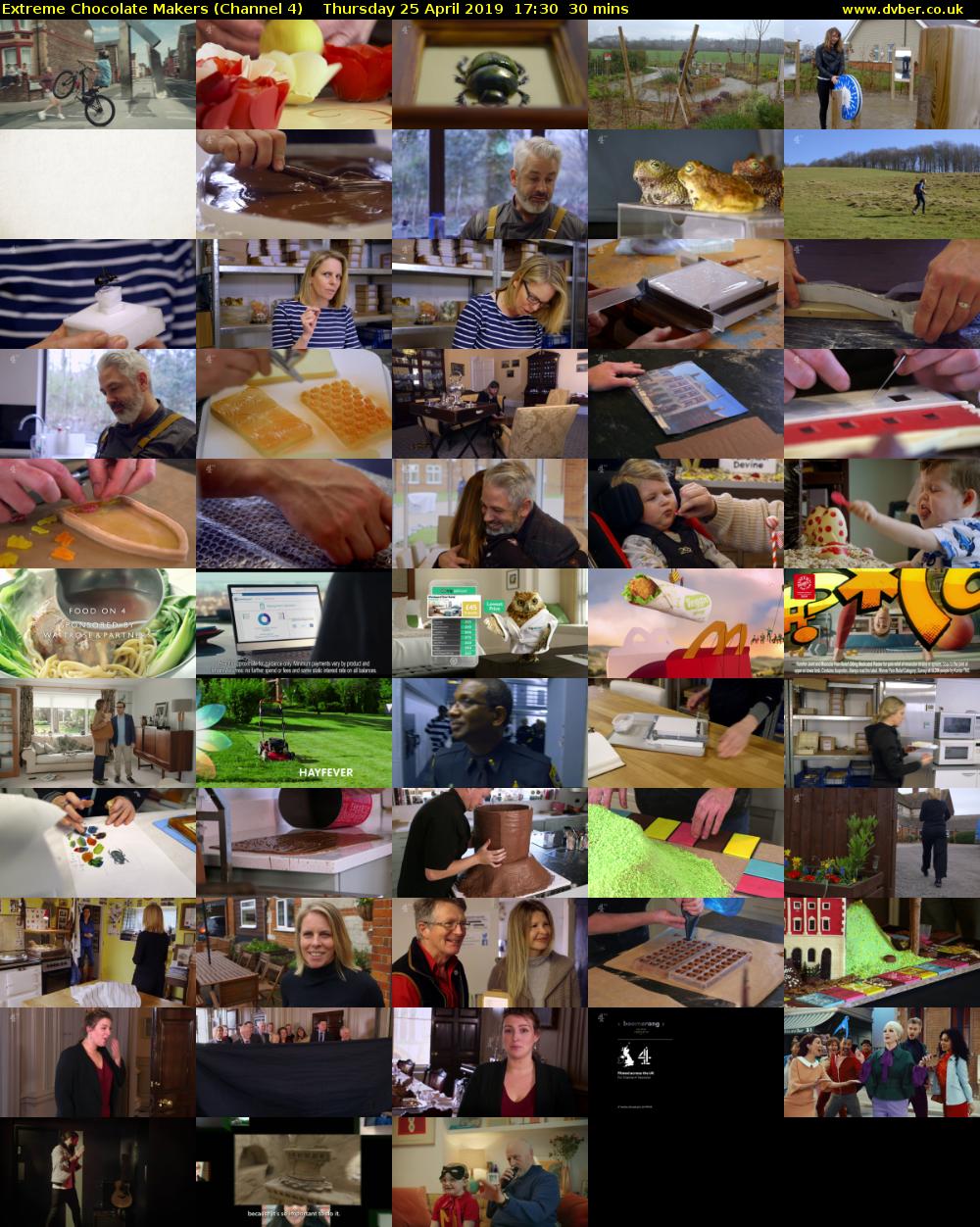Extreme Chocolate Makers (Channel 4) Thursday 25 April 2019 17:30 - 18:00