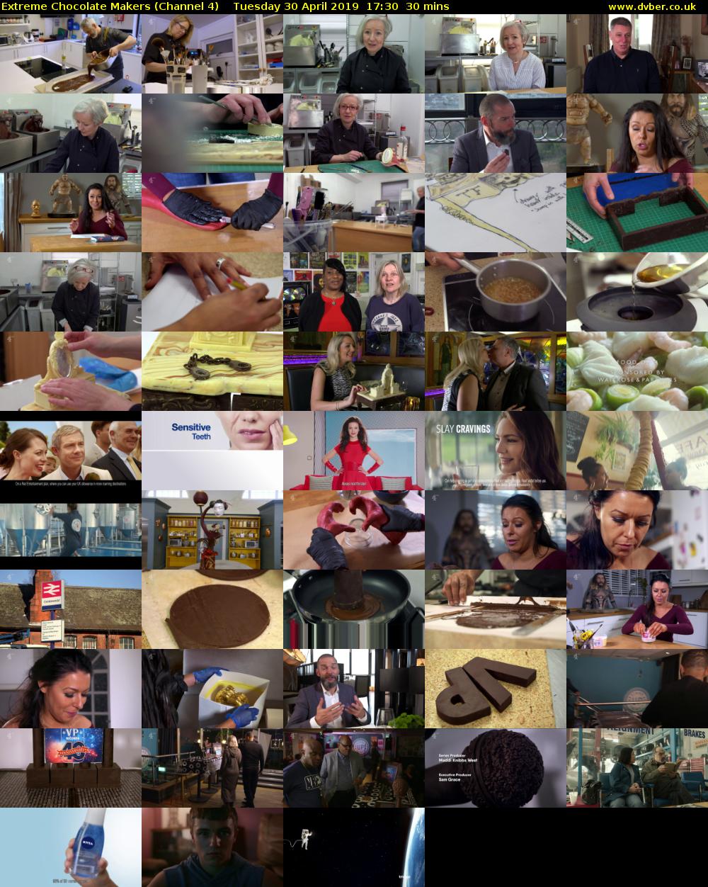 Extreme Chocolate Makers (Channel 4) Tuesday 30 April 2019 17:30 - 18:00