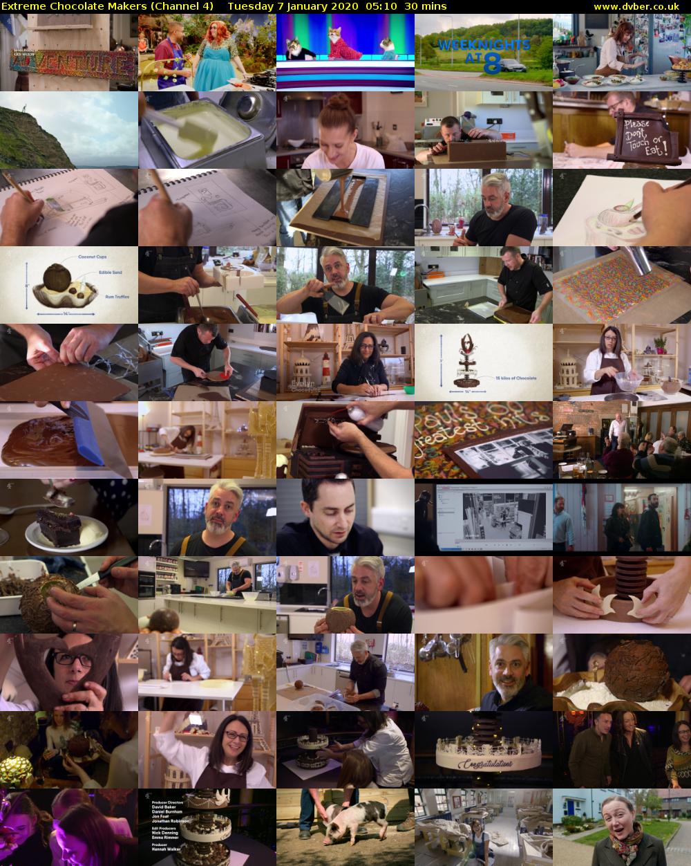 Extreme Chocolate Makers (Channel 4) Tuesday 7 January 2020 05:10 - 05:40