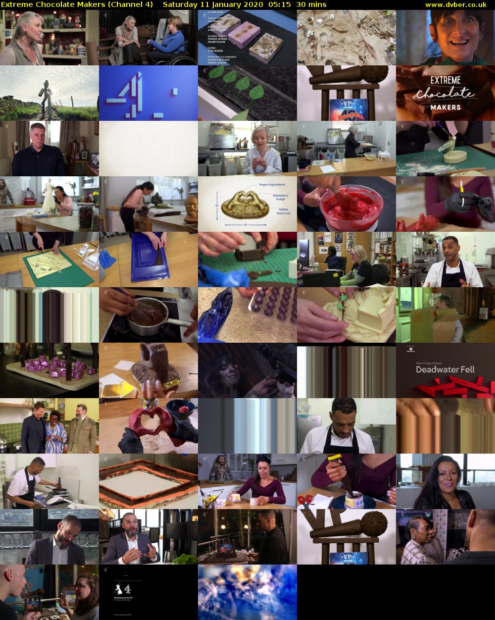Extreme Chocolate Makers (Channel 4) Saturday 11 January 2020 05:15 - 05:45