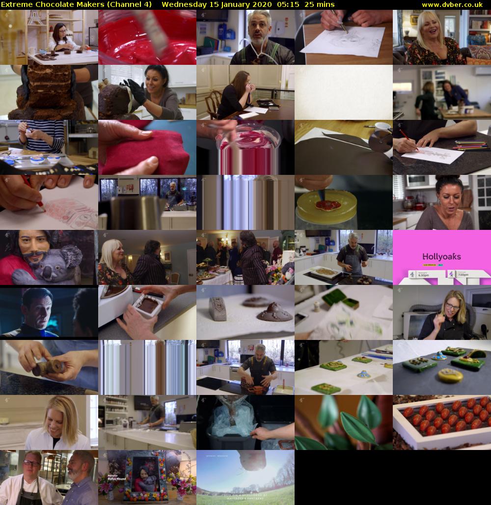 Extreme Chocolate Makers (Channel 4) Wednesday 15 January 2020 05:15 - 05:40