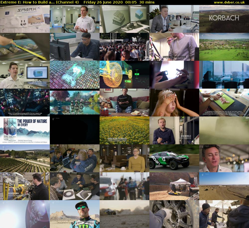 Extreme E: How to Build a... (Channel 4) Friday 26 June 2020 00:05 - 00:35