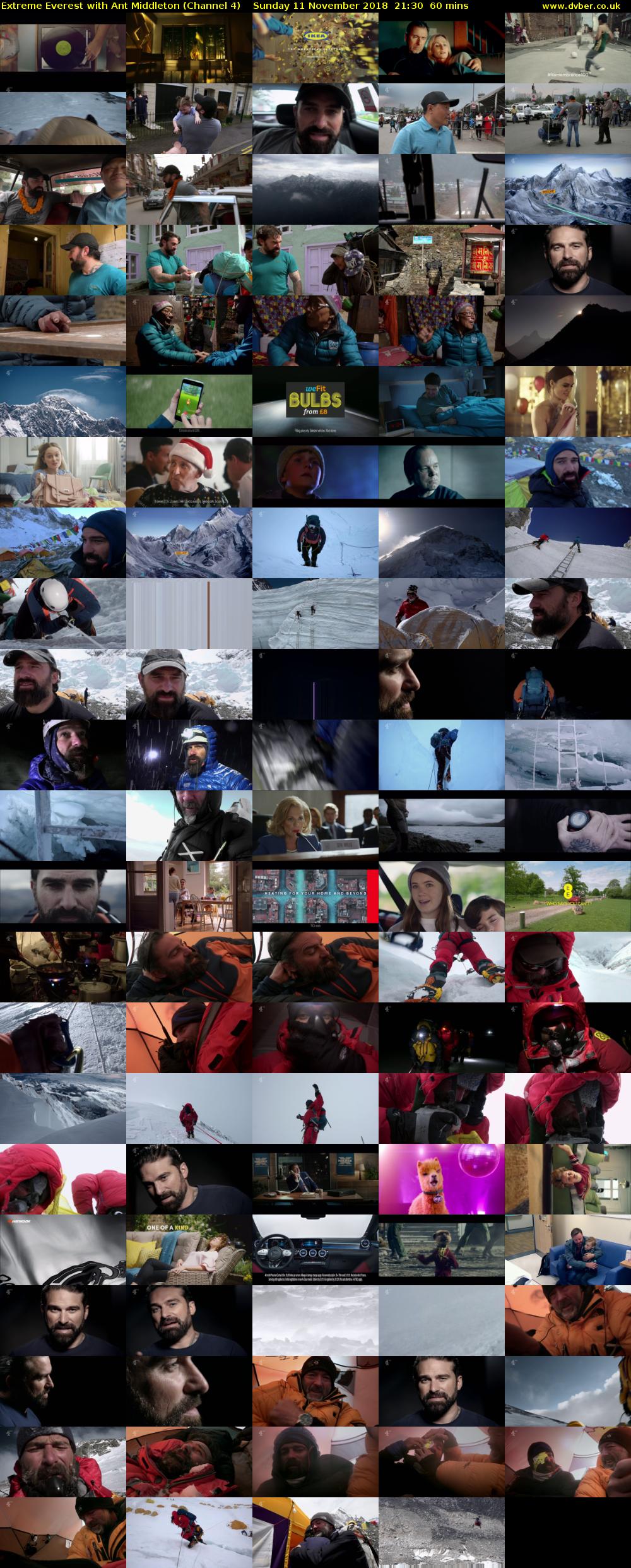 Extreme Everest with Ant Middleton (Channel 4) Sunday 11 November 2018 21:30 - 22:30