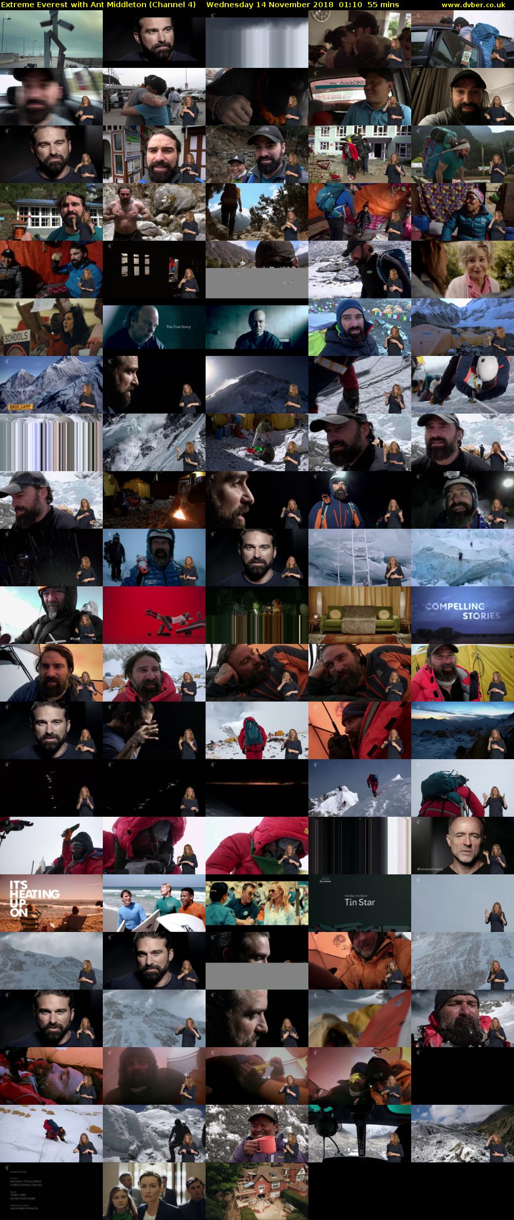 Extreme Everest with Ant Middleton (Channel 4) Wednesday 14 November 2018 01:10 - 02:05
