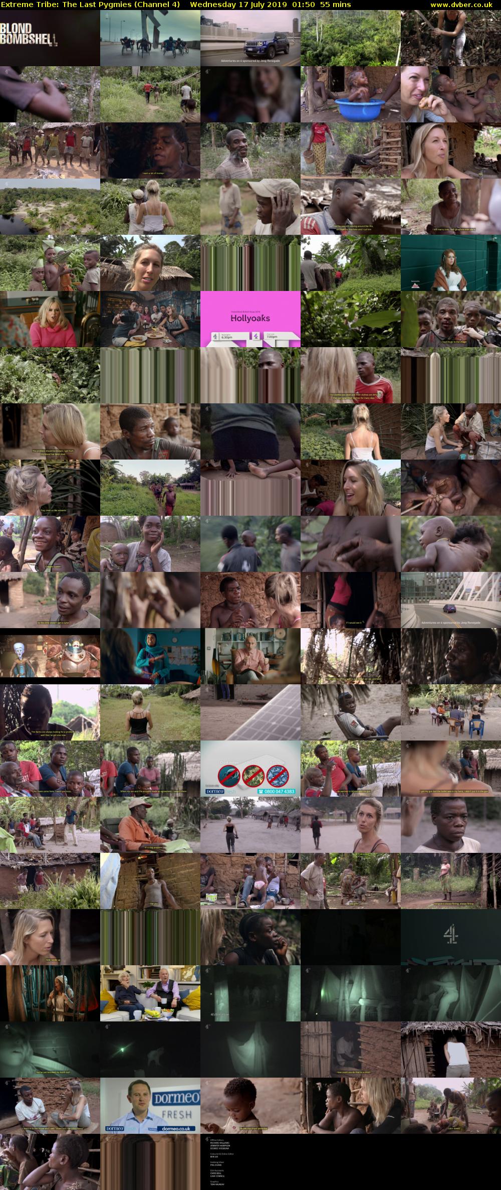 Extreme Tribe: The Last Pygmies (Channel 4) Wednesday 17 July 2019 01:50 - 02:45