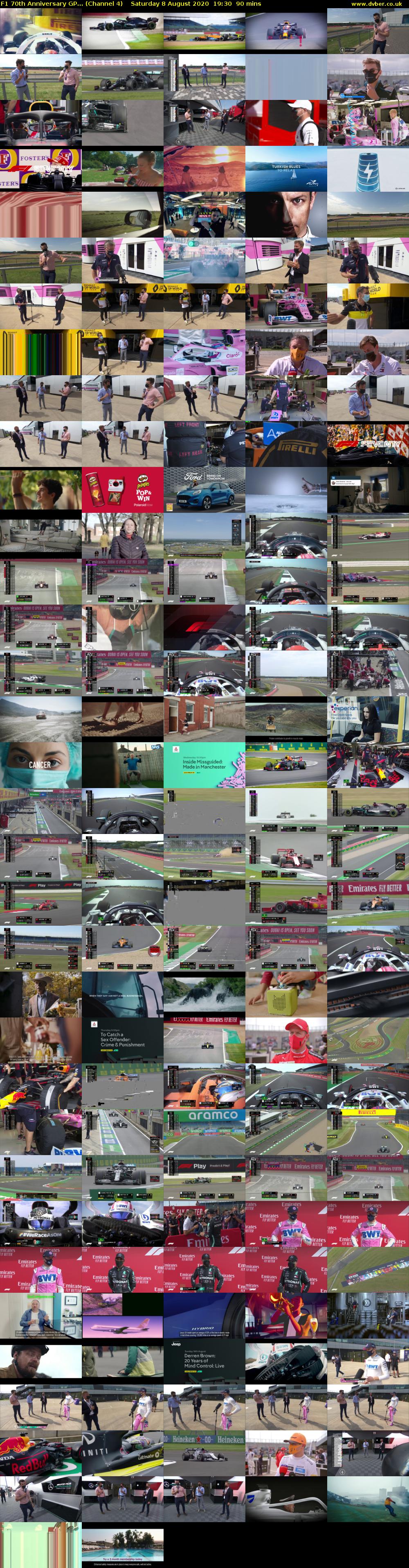 F1 70th Anniversary GP... (Channel 4) Saturday 8 August 2020 19:30 - 21:00