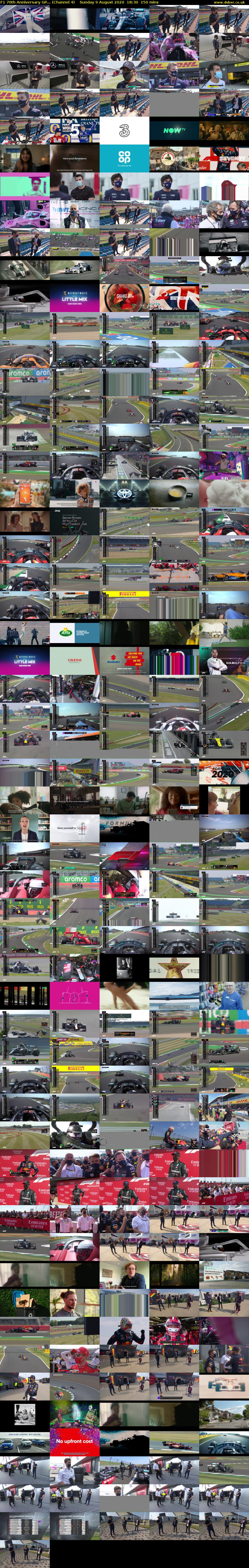 F1 70th Anniversary GP... (Channel 4) Sunday 9 August 2020 18:30 - 21:00