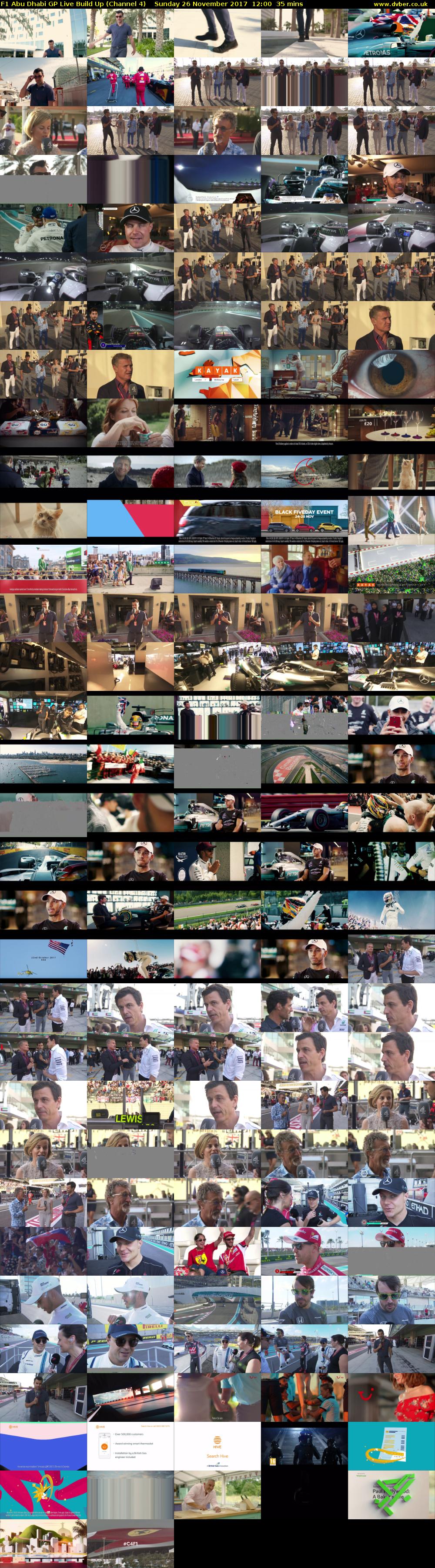 F1 Abu Dhabi GP Live Build Up (Channel 4) Sunday 26 November 2017 12:00 - 12:35