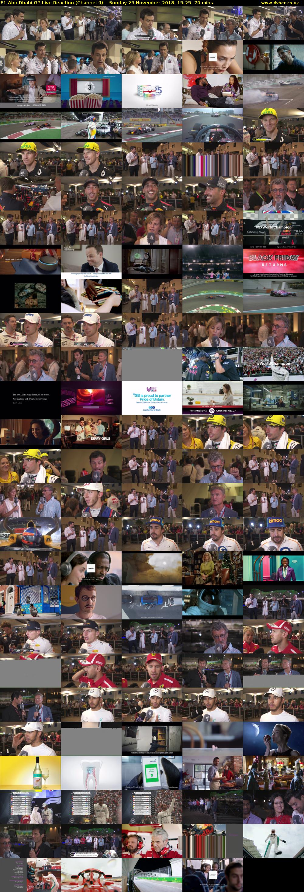 F1 Abu Dhabi GP Live Reaction (Channel 4) Sunday 25 November 2018 15:25 - 16:35