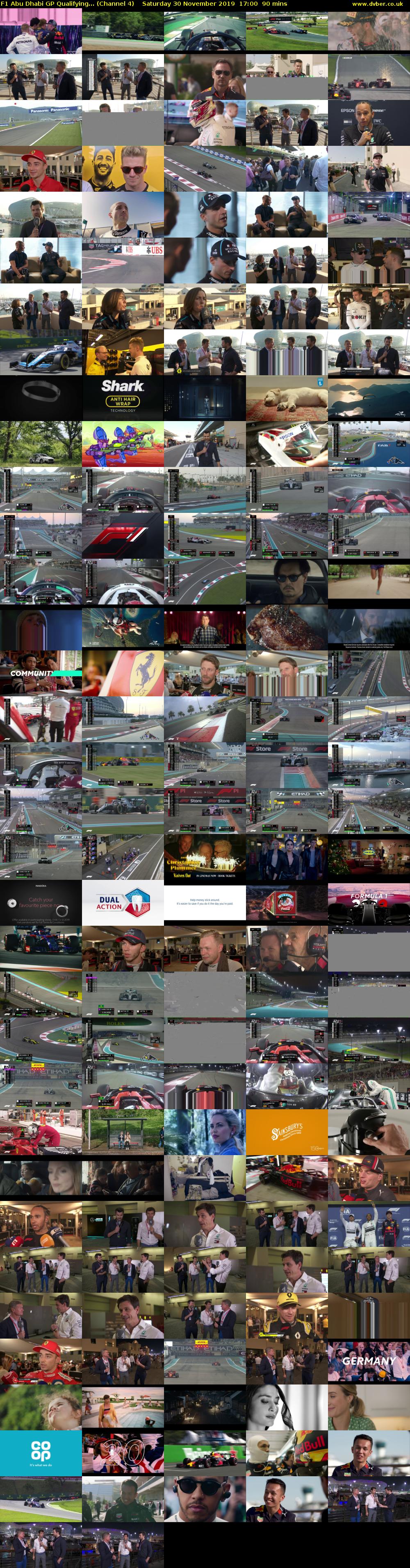 F1 Abu Dhabi GP Qualifying... (Channel 4) Saturday 30 November 2019 17:00 - 18:30