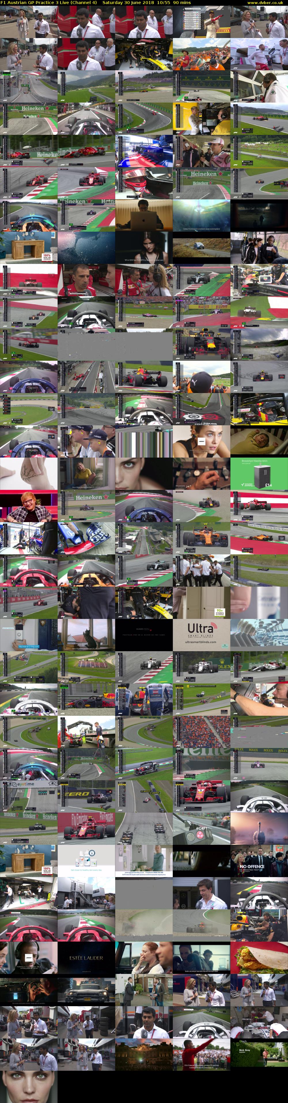 F1 Austrian GP Practice 3 Live (Channel 4) Saturday 30 June 2018 10:55 - 12:25