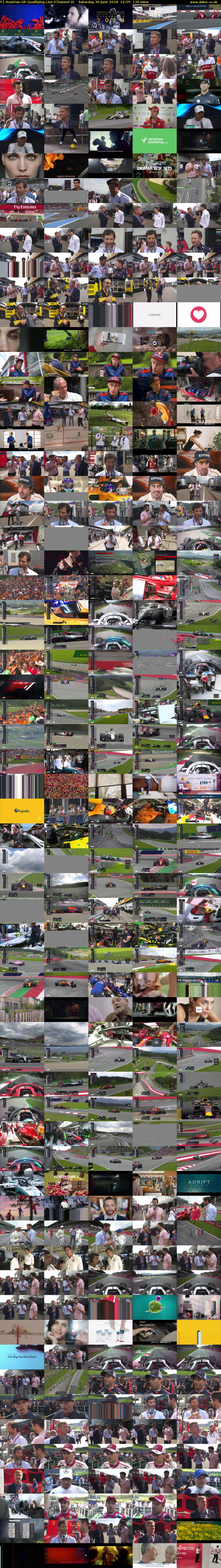 F1 Austrian GP Qualifying Live (Channel 4) Saturday 30 June 2018 12:55 - 15:45