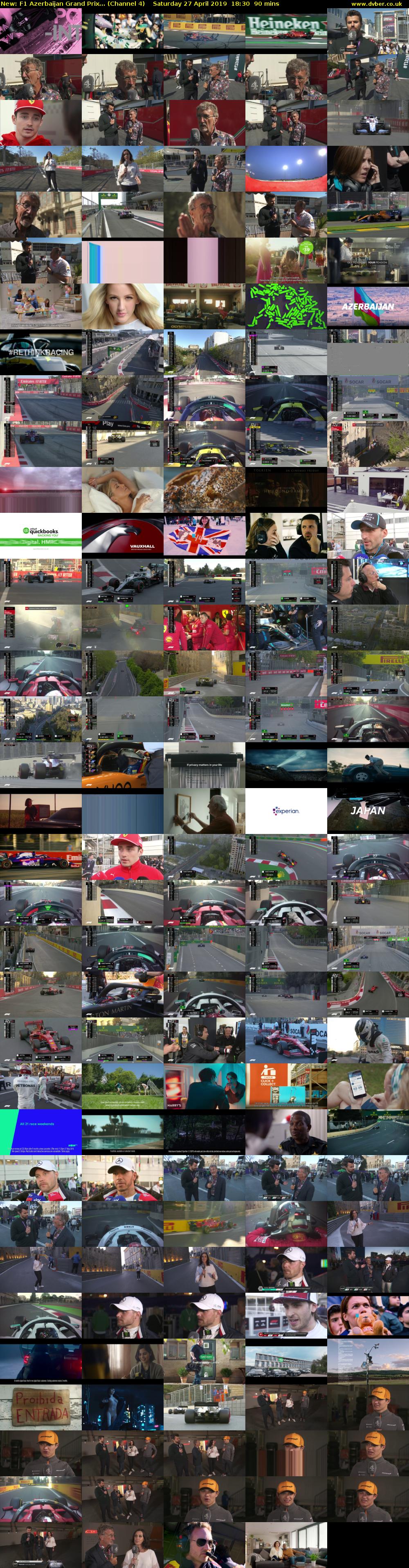 F1 Azerbaijan Grand Prix... (Channel 4) Saturday 27 April 2019 18:30 - 20:00