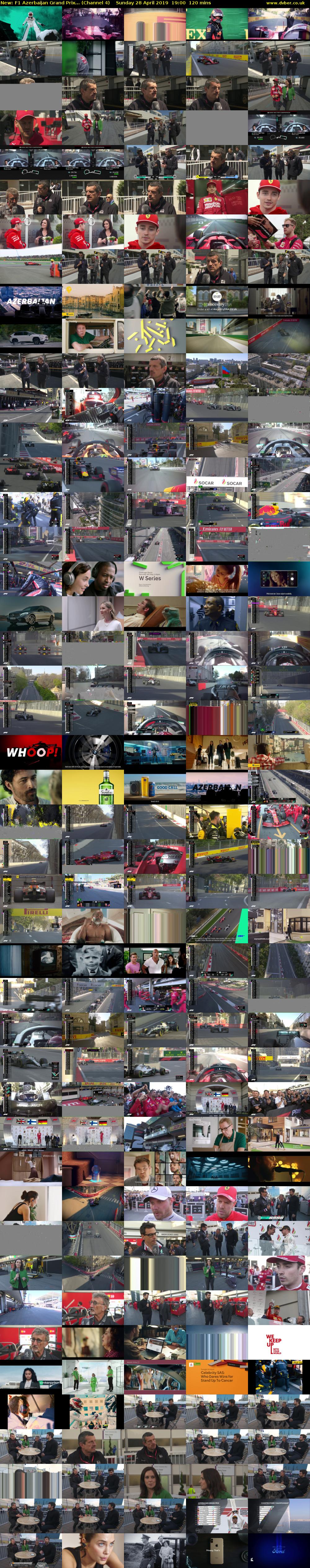 F1 Azerbaijan Grand Prix... (Channel 4) Sunday 28 April 2019 19:00 - 21:00