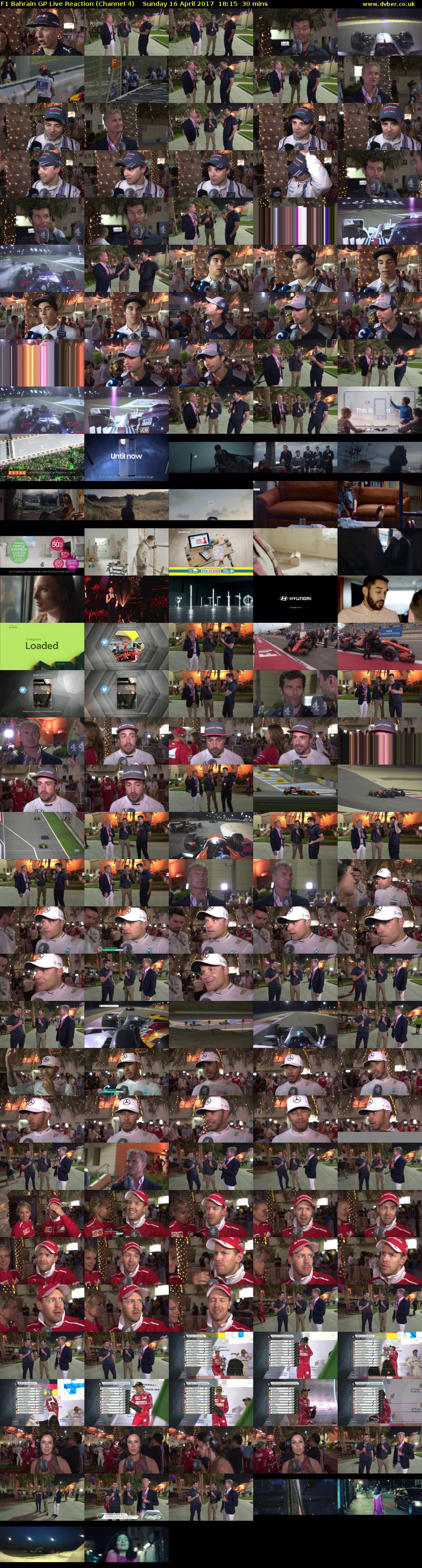 F1 Bahrain GP Live Reaction (Channel 4) Sunday 16 April 2017 18:15 - 18:45