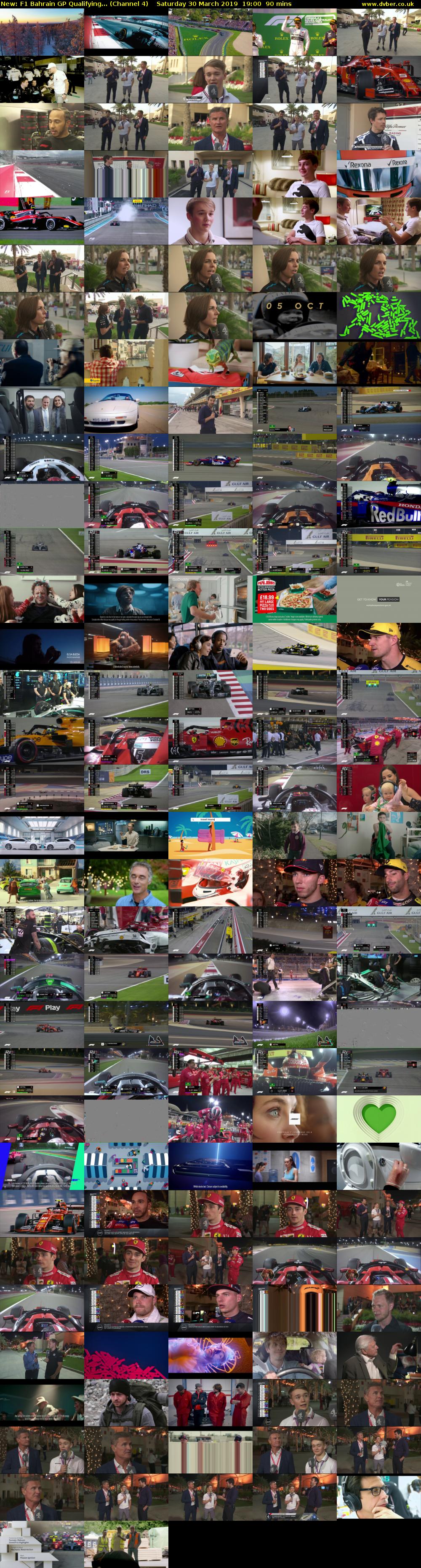 F1 Bahrain GP Qualifying... (Channel 4) Saturday 30 March 2019 19:00 - 20:30