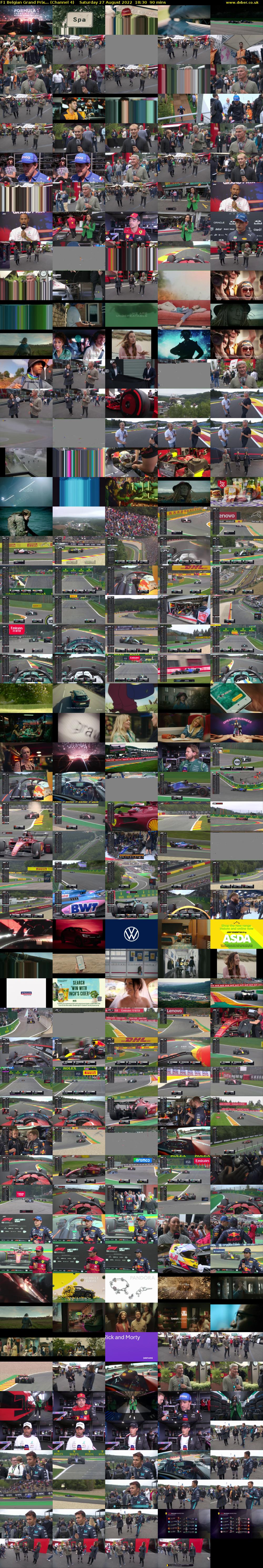 F1 Belgian Grand Prix... (Channel 4) Saturday 27 August 2022 18:30 - 20:00