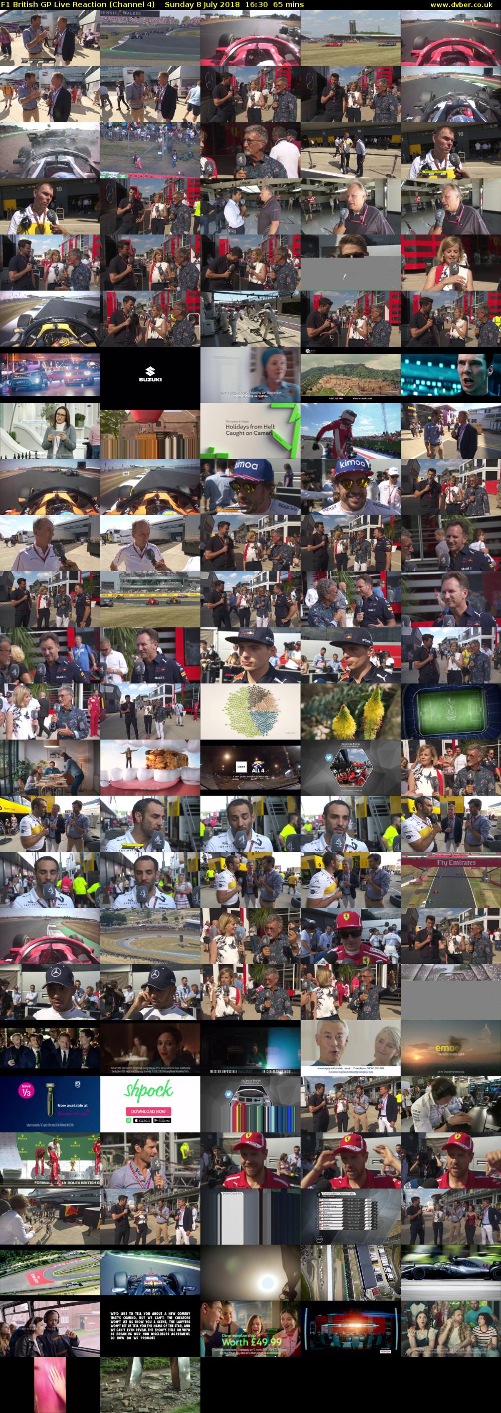 F1 British GP Live Reaction (Channel 4) Sunday 8 July 2018 16:30 - 17:35