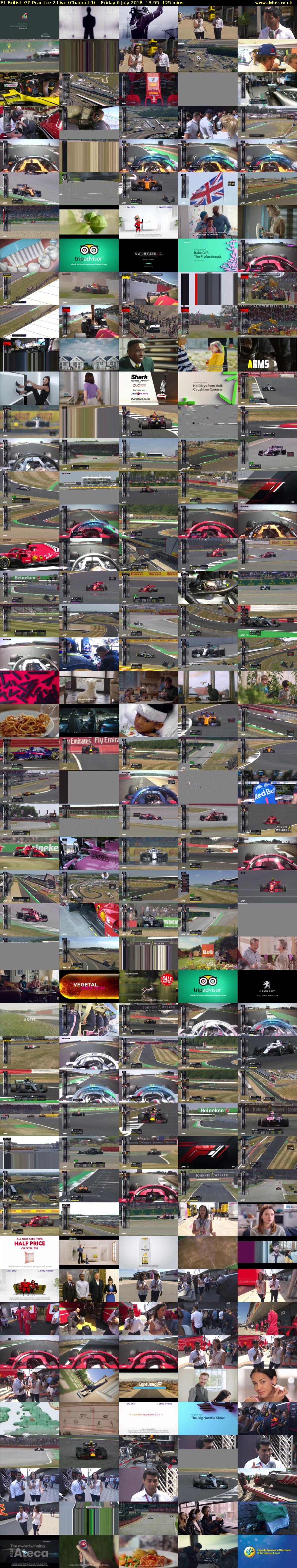 F1 British GP Practice 2 Live (Channel 4) Friday 6 July 2018 13:55 - 16:00