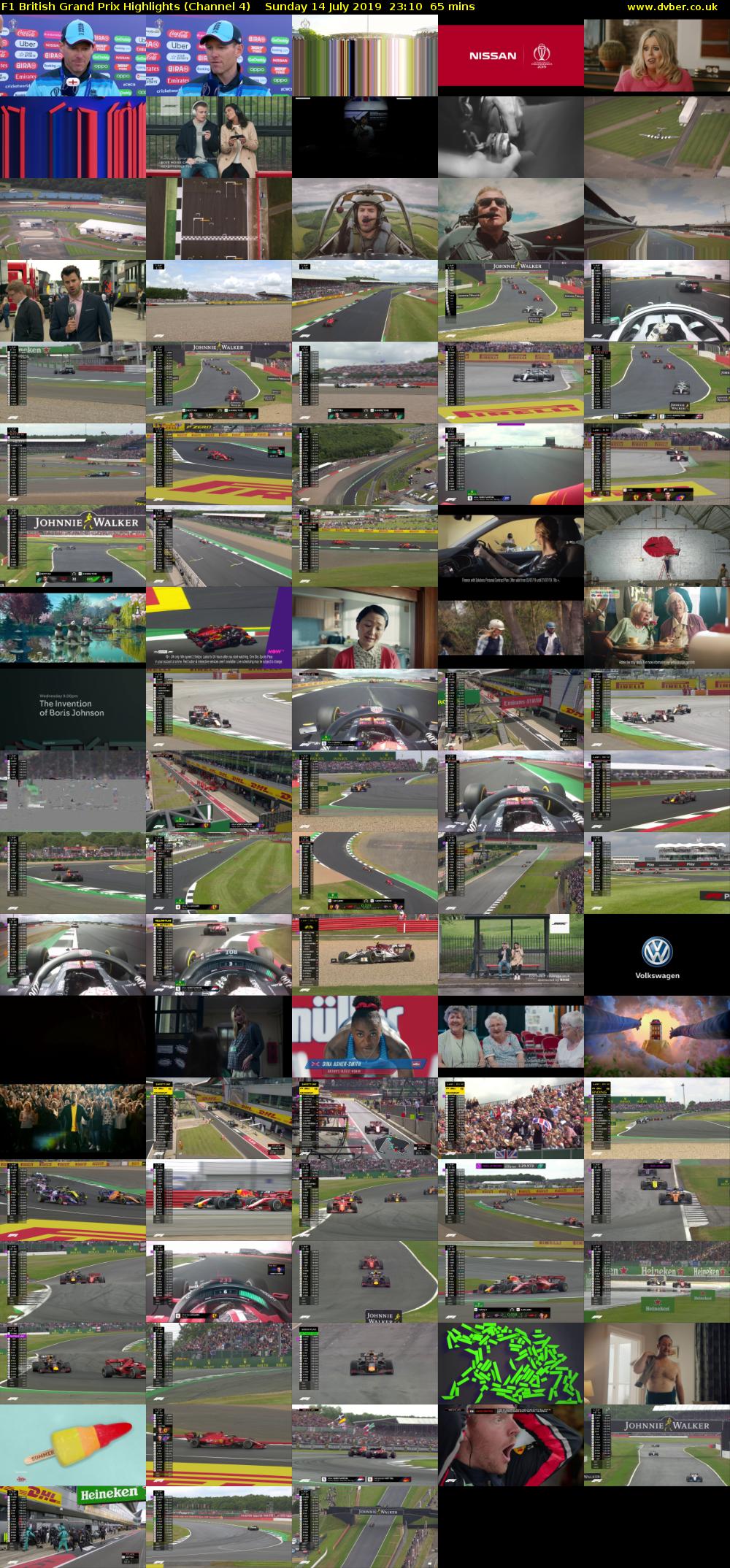 F1 British Grand Prix Highlights (Channel 4) Sunday 14 July 2019 23:10 - 00:15