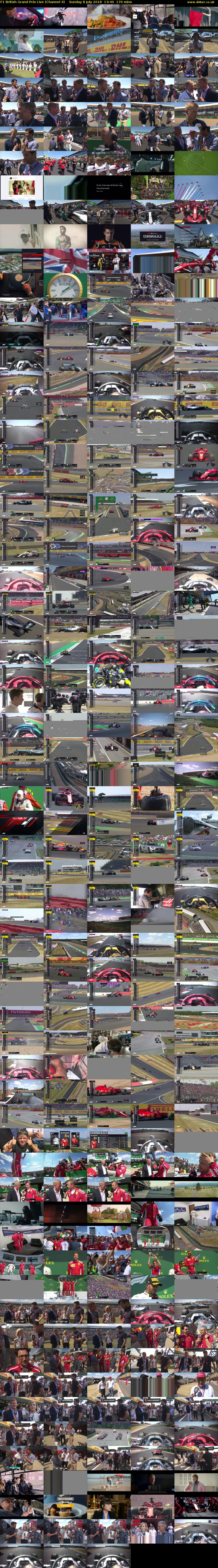 F1 British Grand Prix Live (Channel 4) Sunday 8 July 2018 13:40 - 16:30