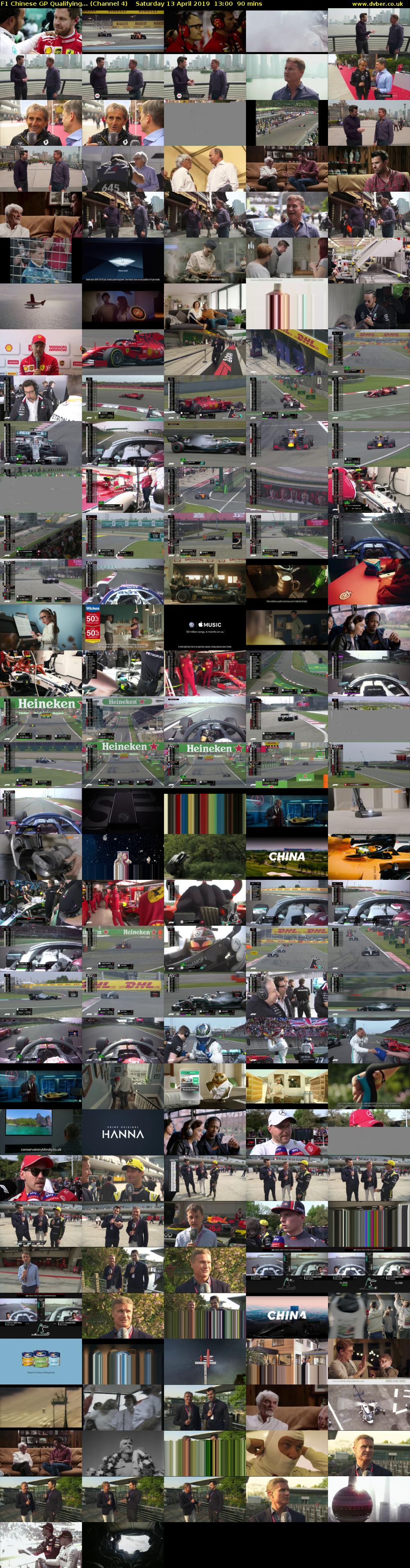 F1 Chinese GP Qualifying... (Channel 4) Saturday 13 April 2019 13:00 - 14:30