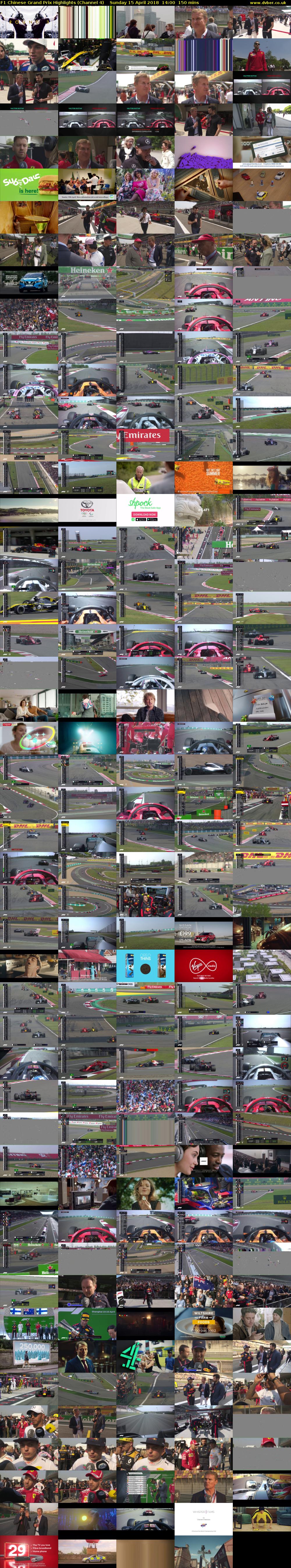 F1 Chinese Grand Prix Highlights (Channel 4) Sunday 15 April 2018 14:00 - 16:30