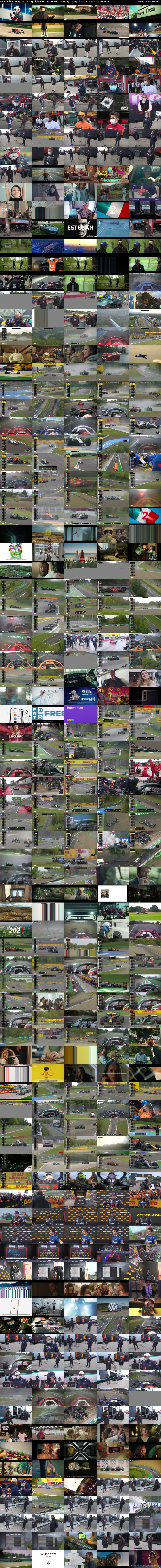 F1 Emilia Romagna GP Highlights (Channel 4) Sunday 18 April 2021 18:30 - 21:00