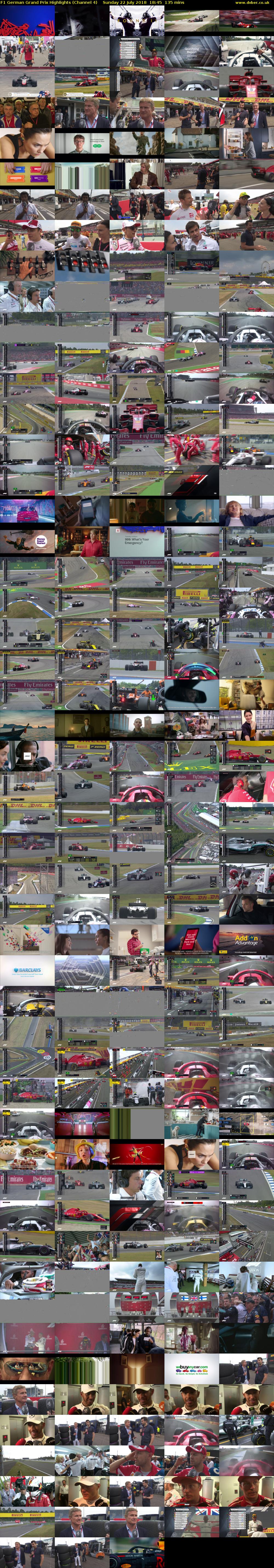 F1 German Grand Prix Highlights (Channel 4) Sunday 22 July 2018 18:45 - 21:00