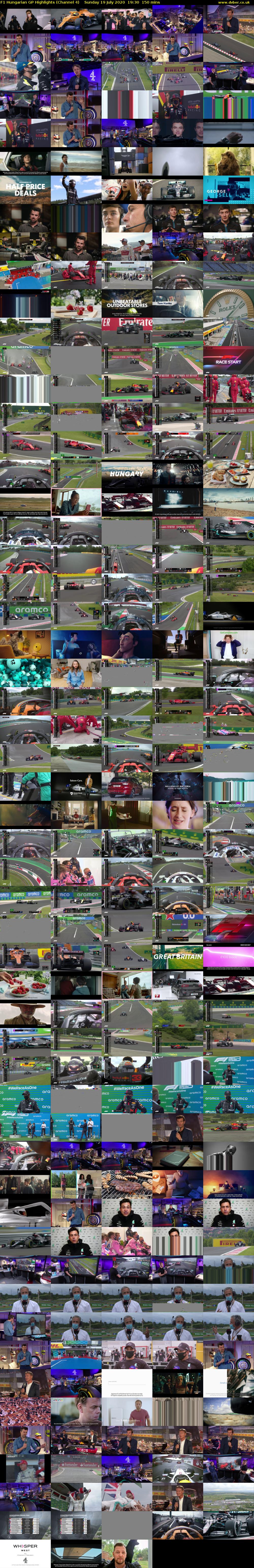 F1 Hungarian GP Highlights (Channel 4) Sunday 19 July 2020 19:30 - 22:00