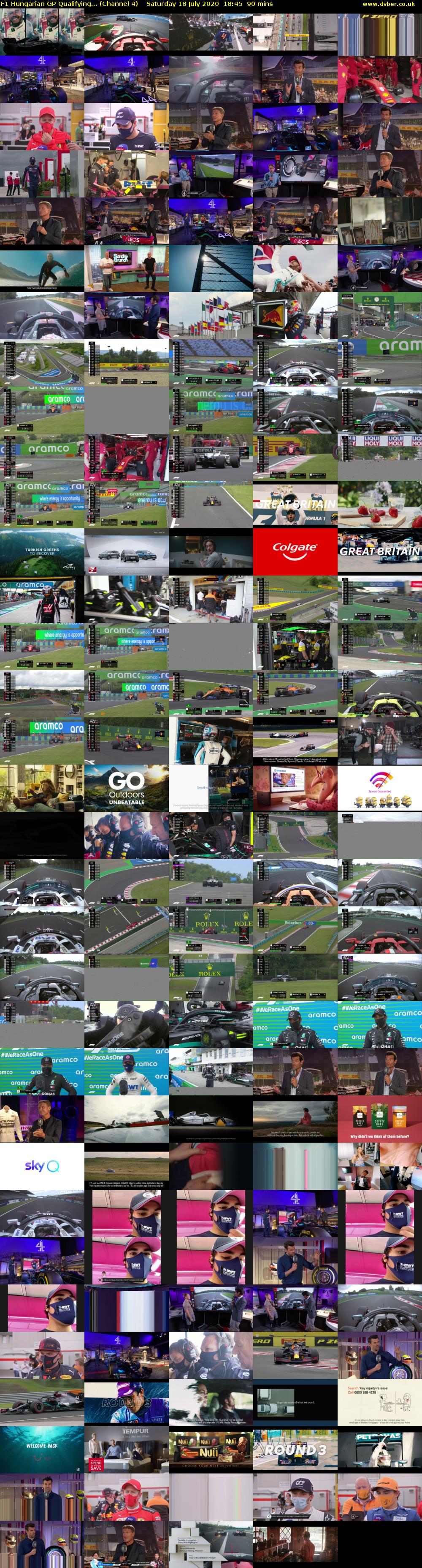 F1 Hungarian GP Qualifying... (Channel 4) Saturday 18 July 2020 18:45 - 20:15