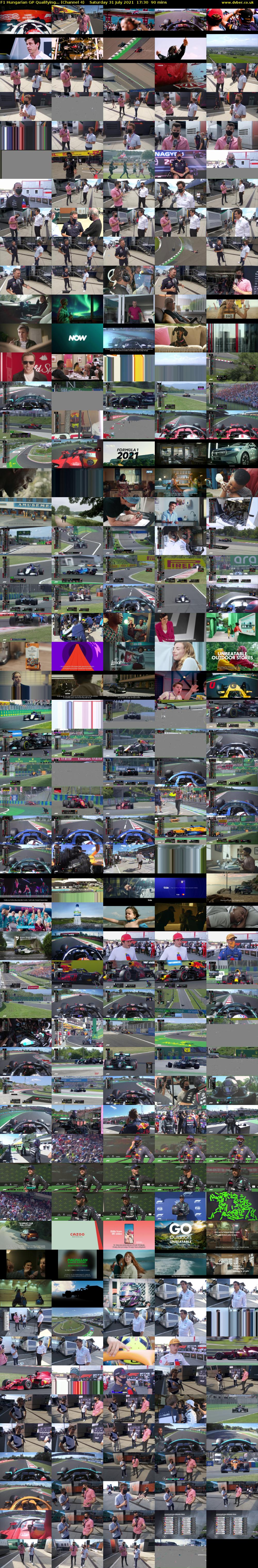 F1 Hungarian GP Qualifying... (Channel 4) Saturday 31 July 2021 17:30 - 19:00