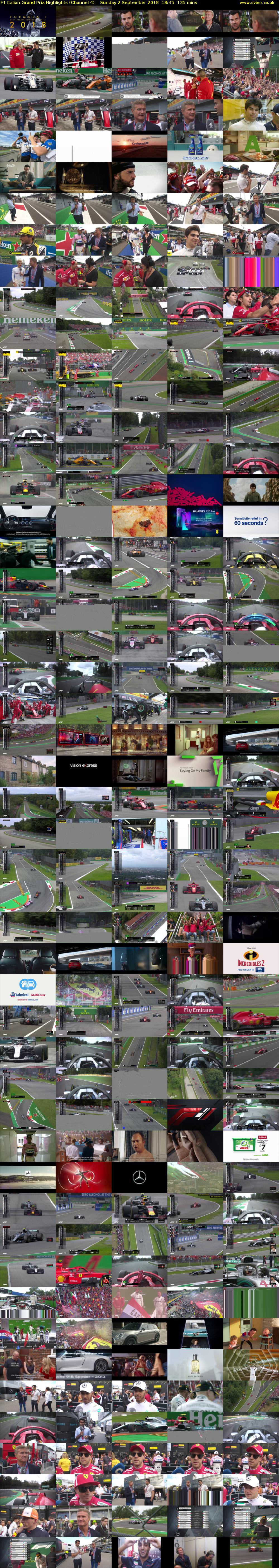 F1 Italian Grand Prix Highlights (Channel 4) Sunday 2 September 2018 18:45 - 21:00