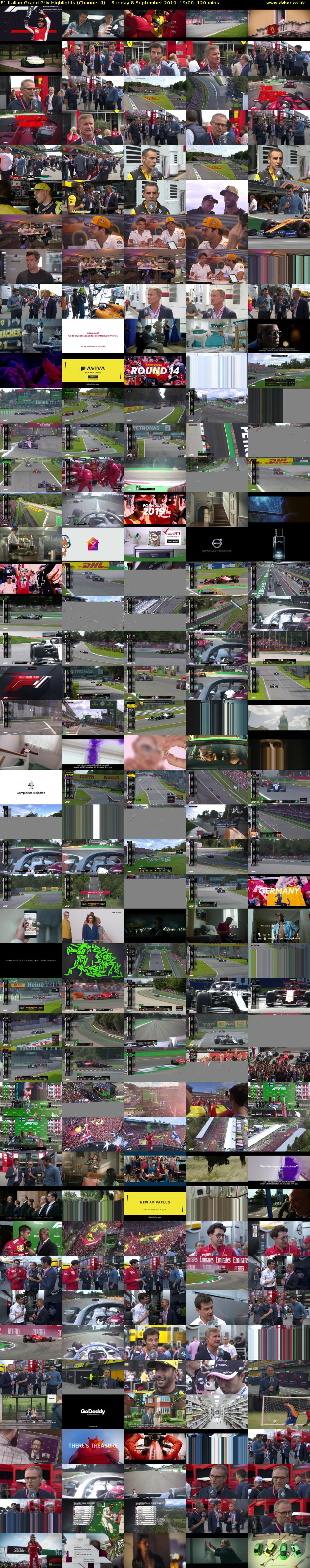 F1 Italian Grand Prix Highlights (Channel 4) Sunday 8 September 2019 19:00 - 21:00