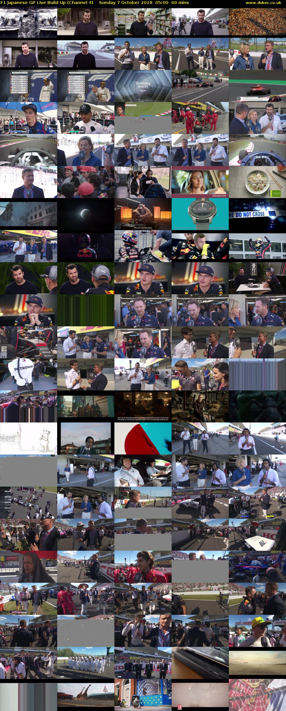 F1 Japanese GP Live Build Up (Channel 4) Sunday 7 October 2018 05:00 - 06:00