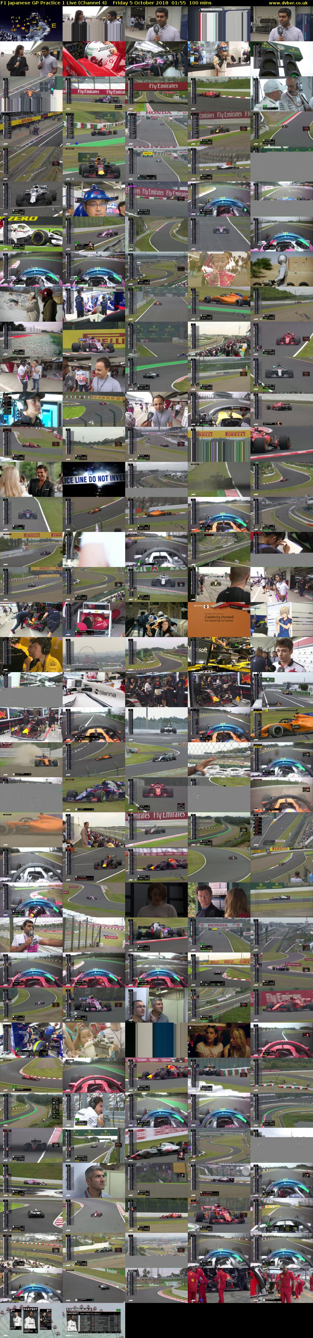F1 Japanese GP Practice 1 Live (Channel 4) Friday 5 October 2018 01:55 - 03:35