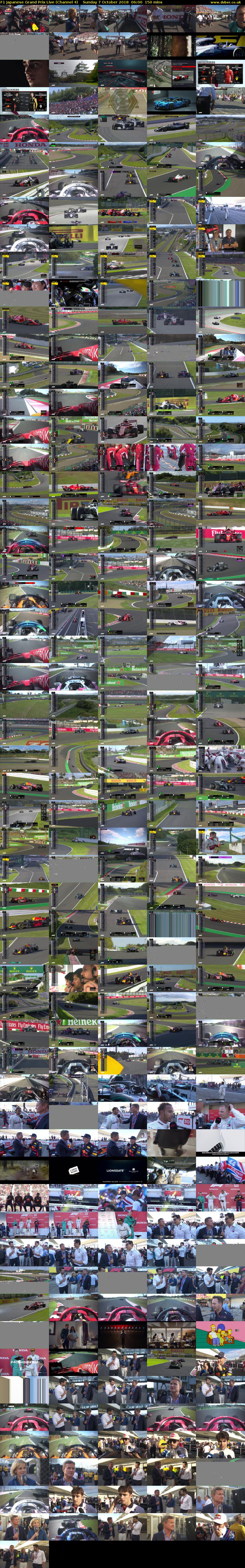 F1 Japanese Grand Prix Live (Channel 4) Sunday 7 October 2018 06:00 - 08:30