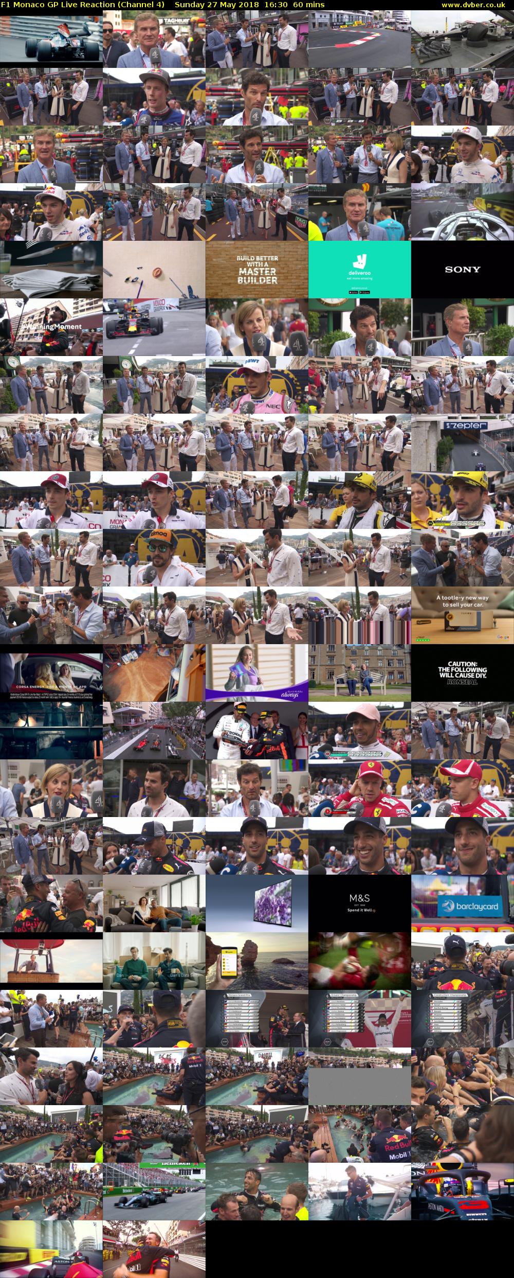 F1 Monaco GP Live Reaction (Channel 4) Sunday 27 May 2018 16:30 - 17:30