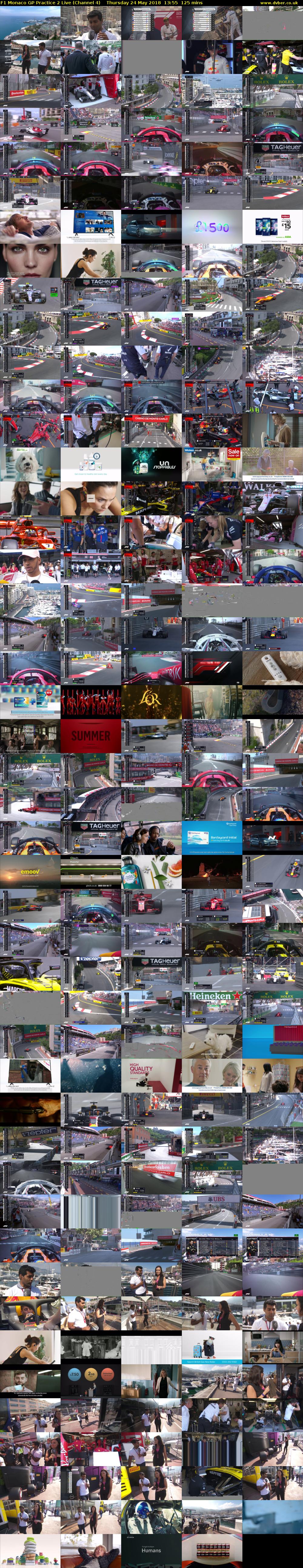 F1 Monaco GP Practice 2 Live (Channel 4) Thursday 24 May 2018 13:55 - 16:00