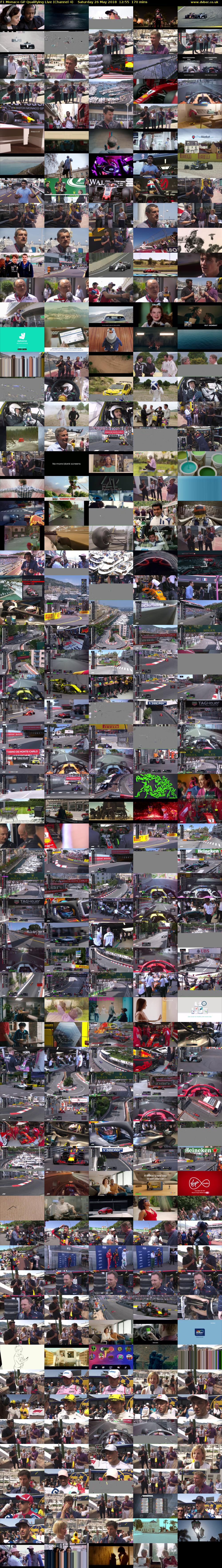 F1 Monaco GP Qualifying Live (Channel 4) Saturday 26 May 2018 12:55 - 15:45