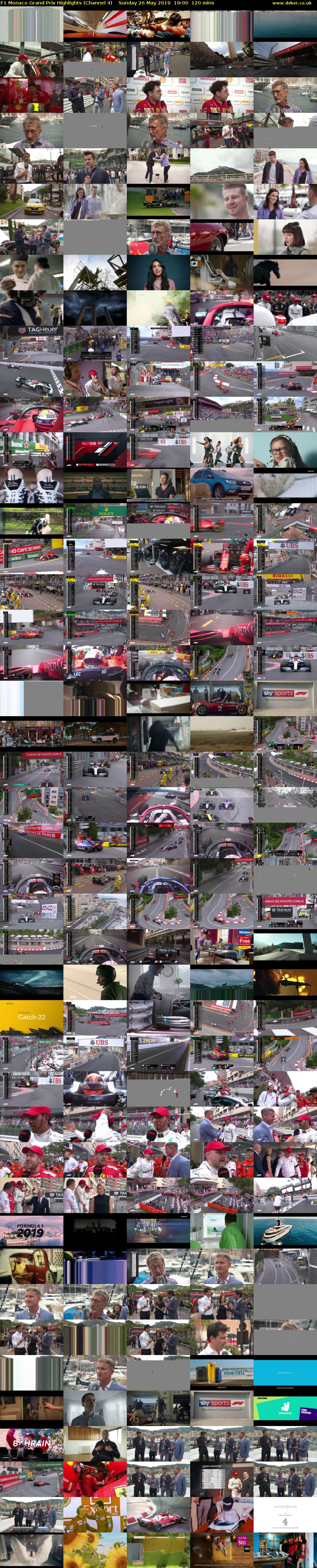 F1 Monaco Grand Prix Highlights (Channel 4) Sunday 26 May 2019 19:00 - 21:00