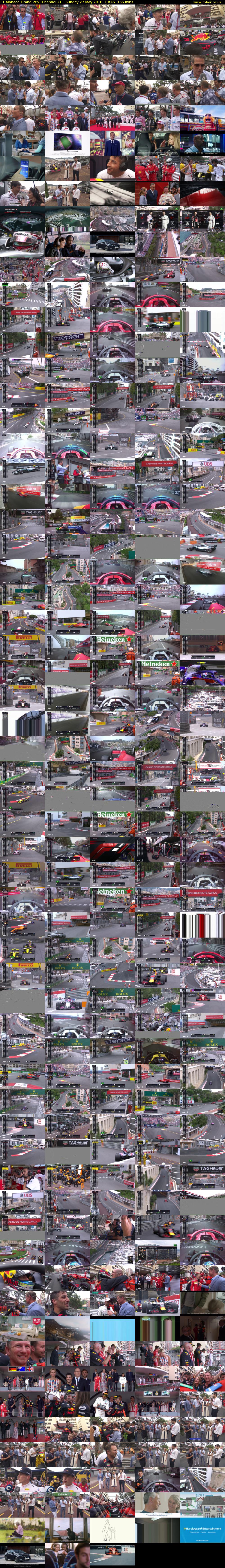 F1 Monaco Grand Prix (Channel 4) Sunday 27 May 2018 13:45 - 16:30