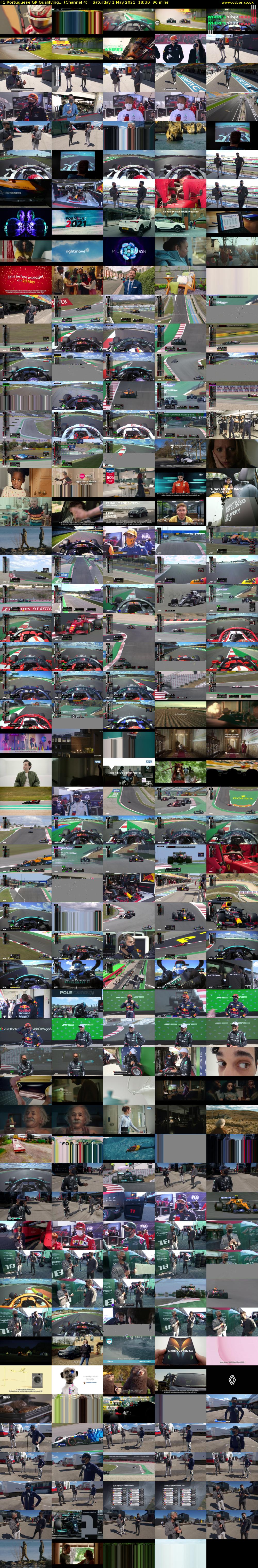 F1 Portuguese GP Qualifying... (Channel 4) Saturday 1 May 2021 18:30 - 20:00