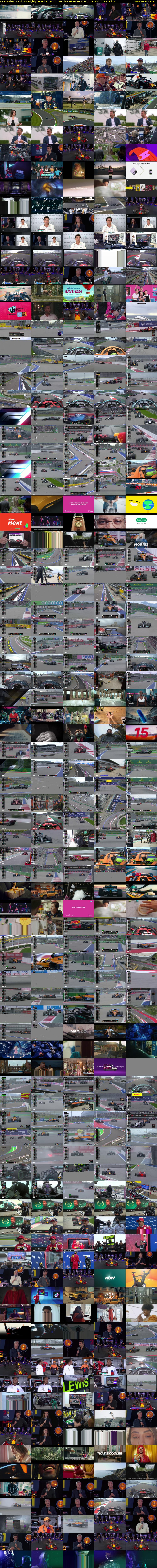 F1 Russian Grand Prix Highlights (Channel 4) Sunday 26 September 2021 17:30 - 20:00
