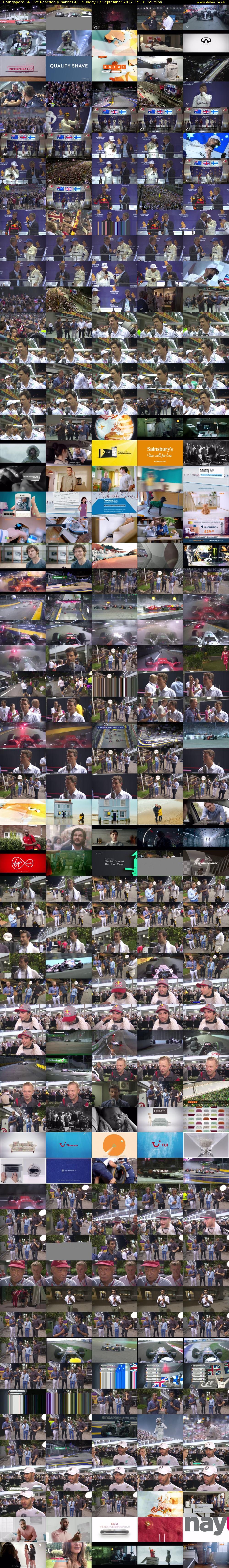 F1 Singapore GP Live Reaction (Channel 4) Sunday 17 September 2017 15:10 - 16:15