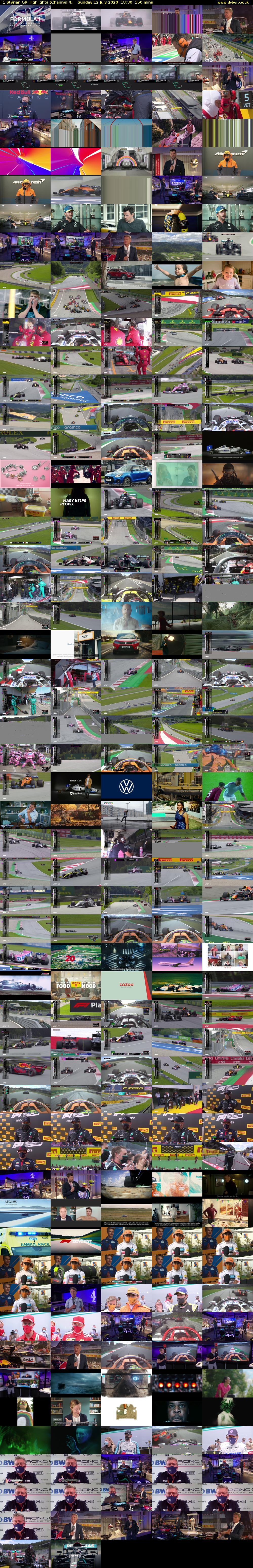 F1 Styrian GP Highlights (Channel 4) Sunday 12 July 2020 18:30 - 21:00